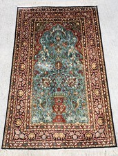 Tapis Soie 125x75cm Cachemire Fin Kashmir Teppe teppich rug Silk alfombra シルクの敷物