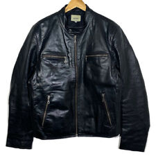 Blouson En Cuir Biker Noir Vintage 90’s Conbipel