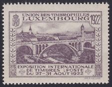 VIGNETTE EXPOSITION INTERNATIONALE DE TIMBRES 1922 LUXEMBOURG CINDERELLA Label