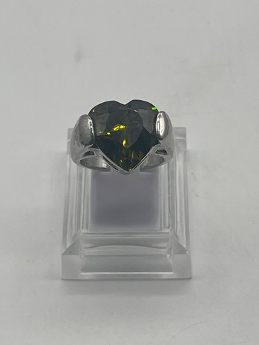Bague argentée grosse - , pierre
