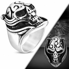 Bague de motard de crâne de