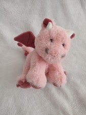 doudou peluche dragon rose