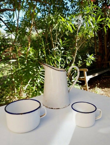 Pichet broc tasses tole - 2,