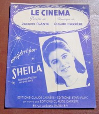 SHEILA . Partition . LE CINEMA