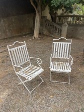 PAIRE DE CHAISES DE JARDIN