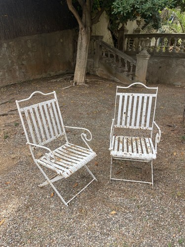Paire chaises jardin - paire, de