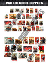 1/35 Pré-coupés WW2 Russe Propagande Posters Mat Décalques/Modèle/Diorama 1