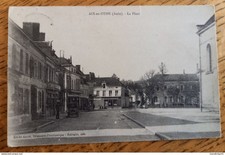 Aix en Othe - La Place - Commerces, Café, Economiques Troyens, Auto, Voiture