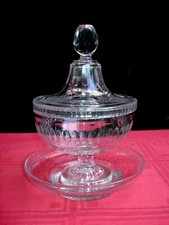 BACCARAT LE CREUSOT DRAGEOIR COUPE PLAT A DESSERT CENTRE DE TABLE CRISTAL BB A