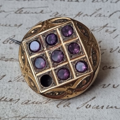 Broche améthyste napoléon - améthyste,