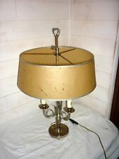 ancienne lampe bouillotte en métal argenté 3 feux cor de chasse