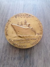 Médaille Paquebot LE  FRANCE  (publicitaire bateaux French Line Transatlantique)