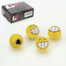 4X Bouchons De Valve En Aluminium Pour Pneus Emoji Smiley Sourire Jaune CHRYSLER