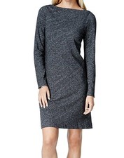 Eileen Fisher Womens Charcoal Heather Bateau Neck Sweater Sheath Dress Size XL