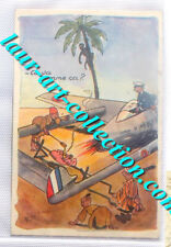 CPA FANTAISIE HUMOUR AVION MILITAIRE AFRICAIN CUISINE COCHON, ARMEE AIR VOCATION