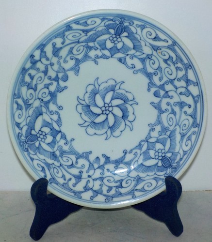Assiette porcelaine bleue - , et