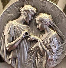 MÉDAILLE DE MARIAGE EN ARGENT