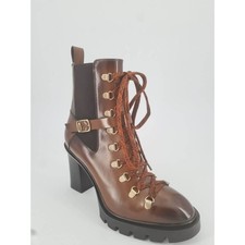 Bottes chocolat à talons SANTONI