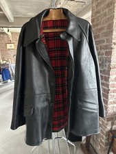 Veste En Cuir Noir Pompier Made In France