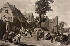 David Teniers II dit le Jeune 1610-1690)La danse villageoise Héliogravure C 1906