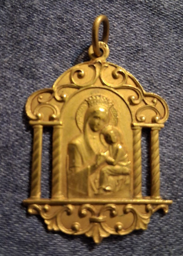 Ancien pendentif vierge marie - ancien,