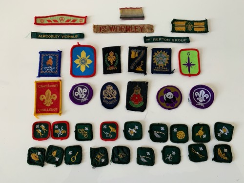 Lot badge scouts tissus - scouts,