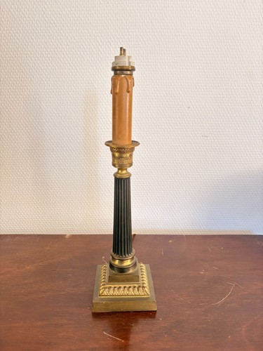 Ancien pied lampe bougeoir - ancien,