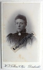 CDV PHOTO TOLLENS à DORDRECHT portrait jeune femme W334