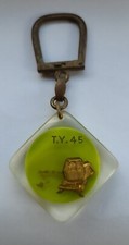 RARE Porte Clé VERT mobile - BOURBON - POCLAIN - EXCAVATRICE TY 45 Key Ring