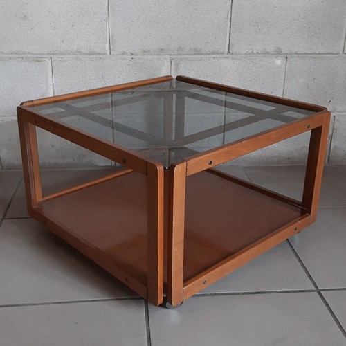 Table basse carrée bois et - basse,