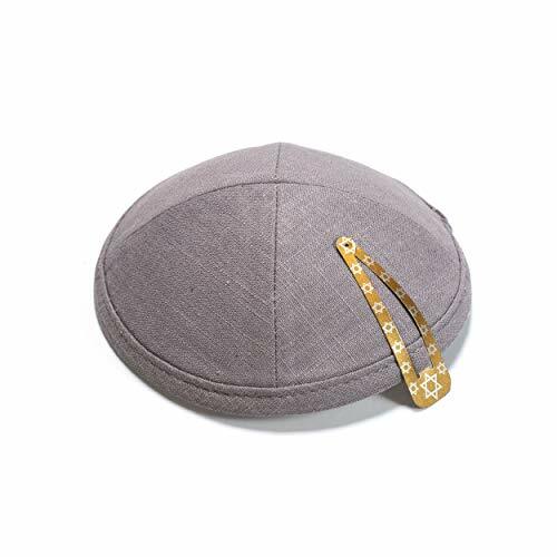 Kippah lin gris foncé - en,