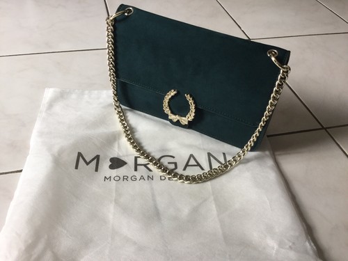 Sac morgan suedine vert neuf - morgan,