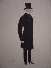 Lithographie originale SEM Georges Goursat 1900 Portrait du Général De ZURLINDEN
