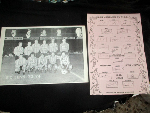 Lens saison 1973 - lens,
