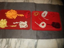 LOT CROQUET SERPENTINE GALON  BRODERIE DENTELLE COULEUR VINTAGE COUTURE AIGUILLE