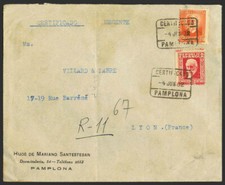 Espagne Courrier De La République Espagnole Certifié Botte