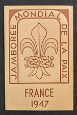JAMBOREE MONDIAL DE LA PAIX,  scouts, Obl 1947 FDC
