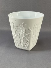 GOBELET PHOTOPHORE HAVILAND PORCELAINE DE LIMOGES, BISCUIT, BOUGEOIR .LITHOPHANE