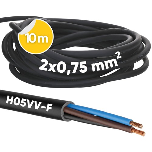 10m câble h05vv - 10m, sans