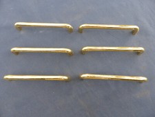6 poignées fixes métal laitonné meuble cuisine tiroirs Portes bureau Lg 14 cm