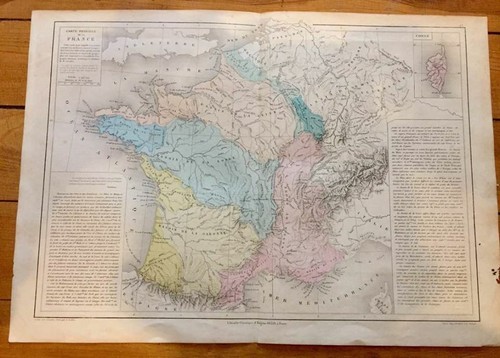 Ancienne carte géographique - ,