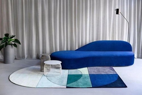 Tapis géométrique épais