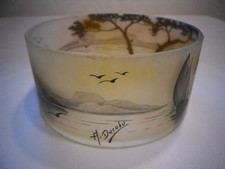 TRES BELLE COUPE en VERRE  ART DECO  SIGNEE  A.DUCOBU   1887-1960  PANTIN