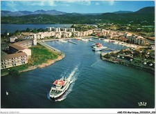 AMEP10-0899-MARTINIQUE - vue aérienne sur la marina - départ de la vedett