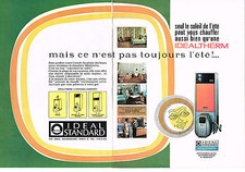 PUBLICITE  1967   IDEAL STANDARD  IDEALTHERM  chauffage chaudière-bloc (2pages)