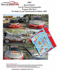 DECALS 1/43 REF 2884 Peugeot