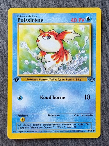 Carte pokemon poissirène - pokemon,