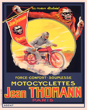 Affiche moto rouge Jean