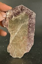 Tranche de Mica Lepidolite au coeur transparent 127g minéraux collection