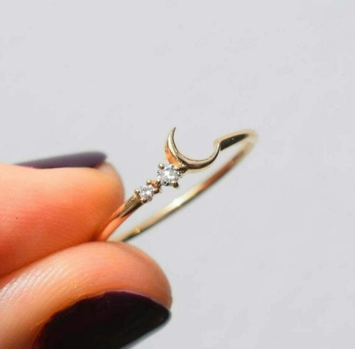 14k solide jaune crescent - 14k,